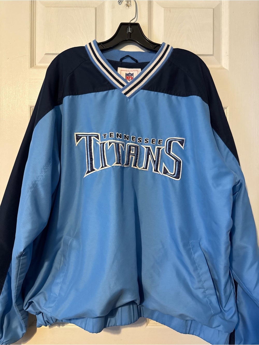 NFL Light Blue and Navy V‑Neck Pullover